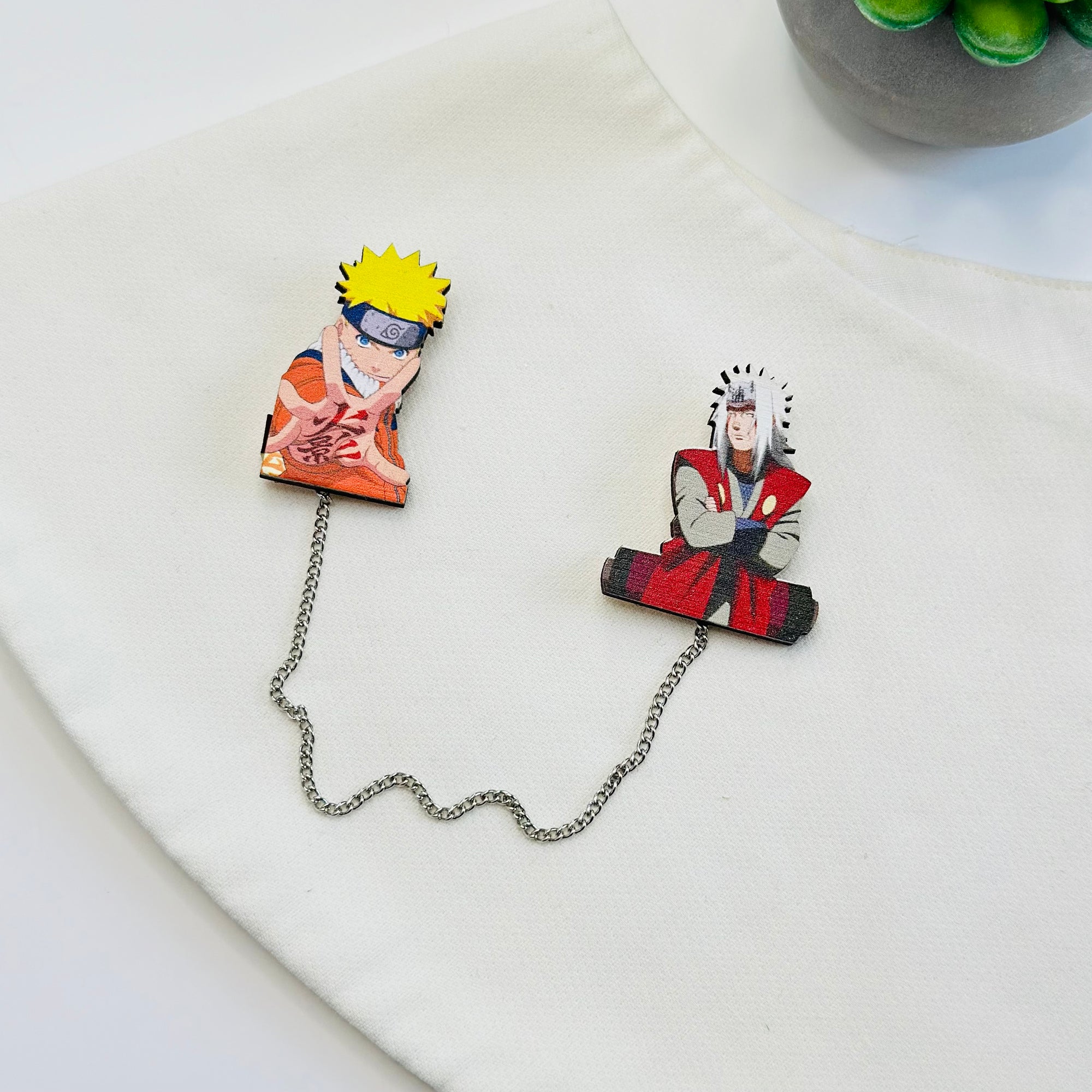 Anime Naruto: Jiraiya&amp;Naruto brooch accessory