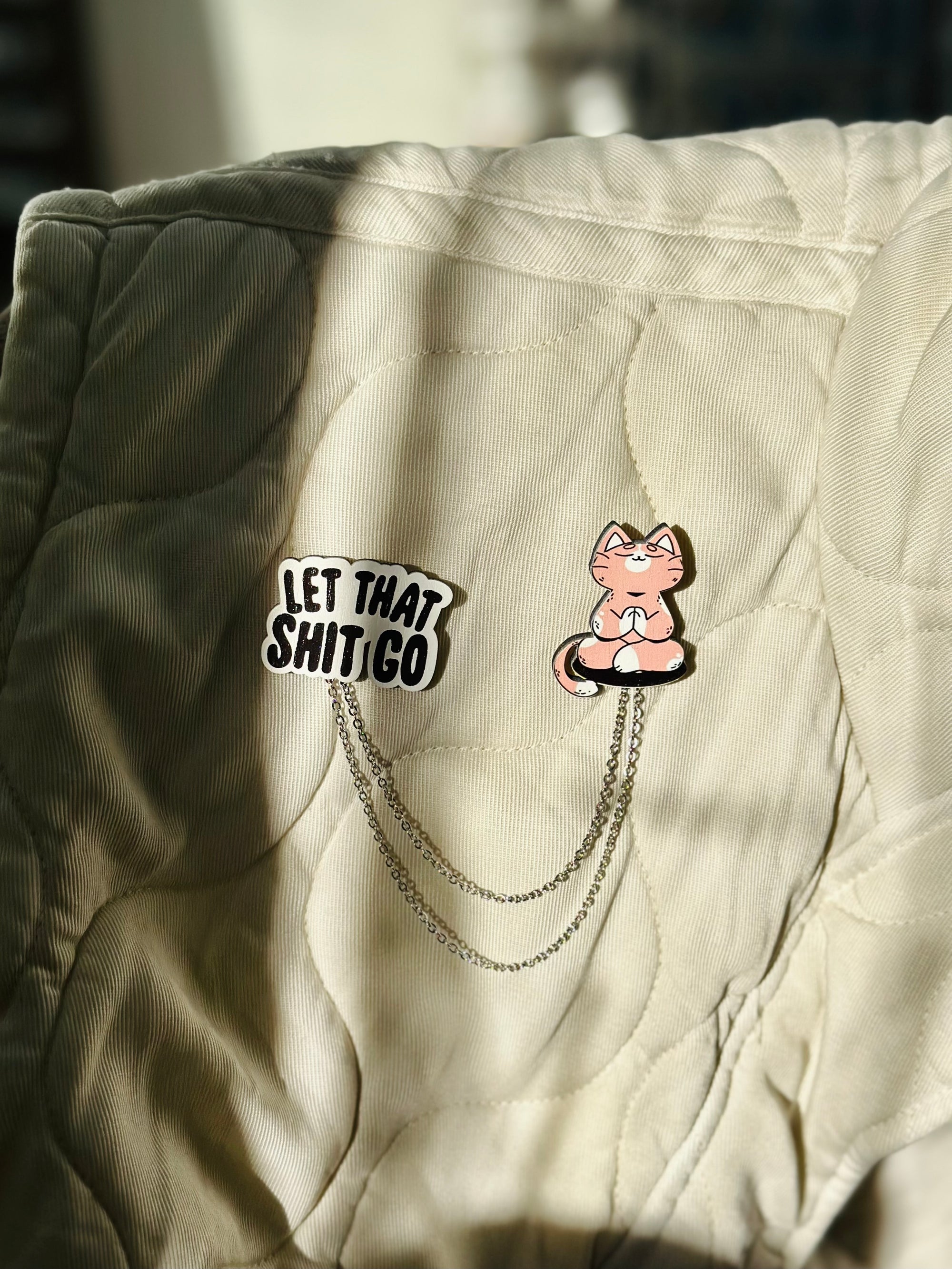 LET THAT SHIT GO Fiso meditating clutch brooch