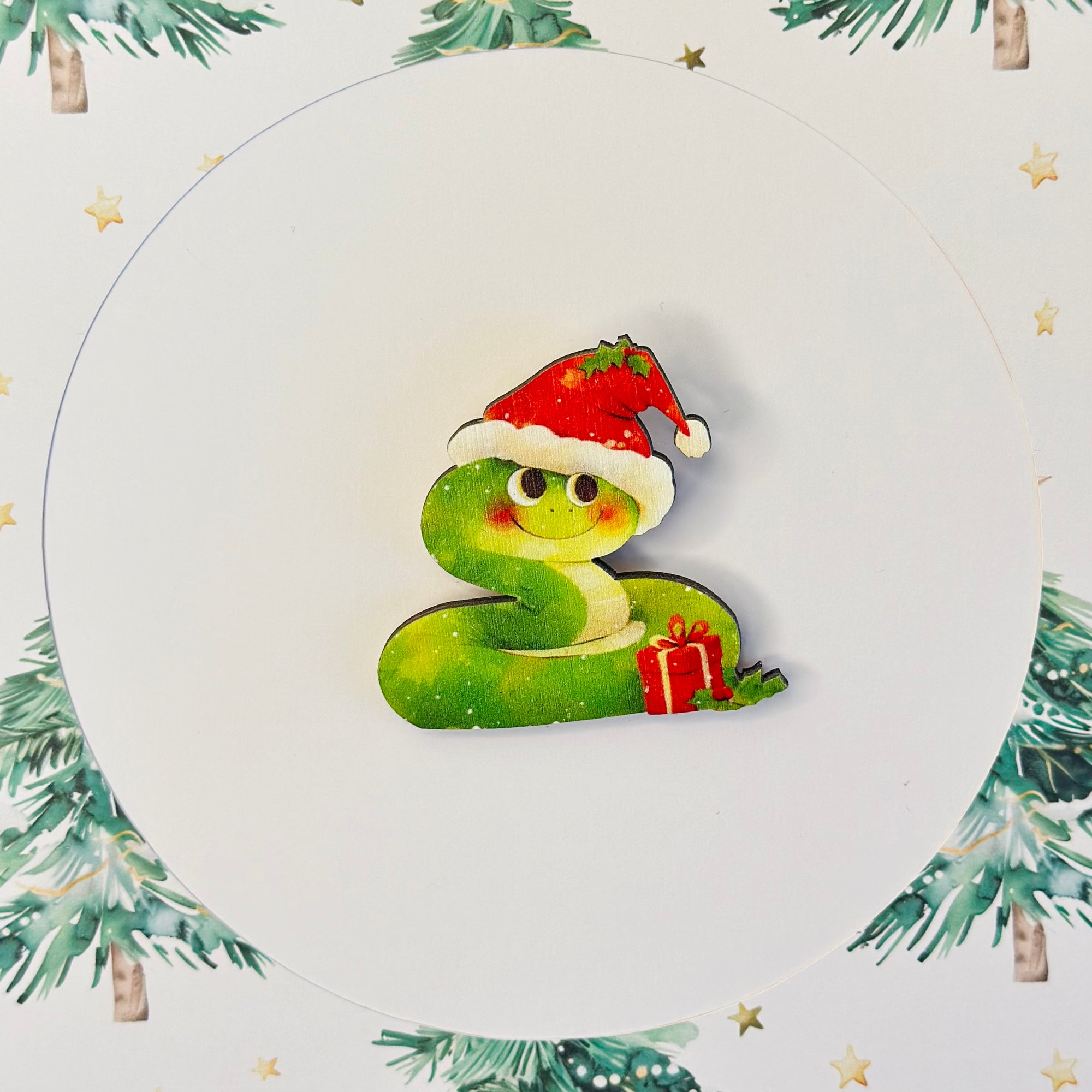 New Year Snake with Hat Gift/Tea Cup Standard Brooch/Pin