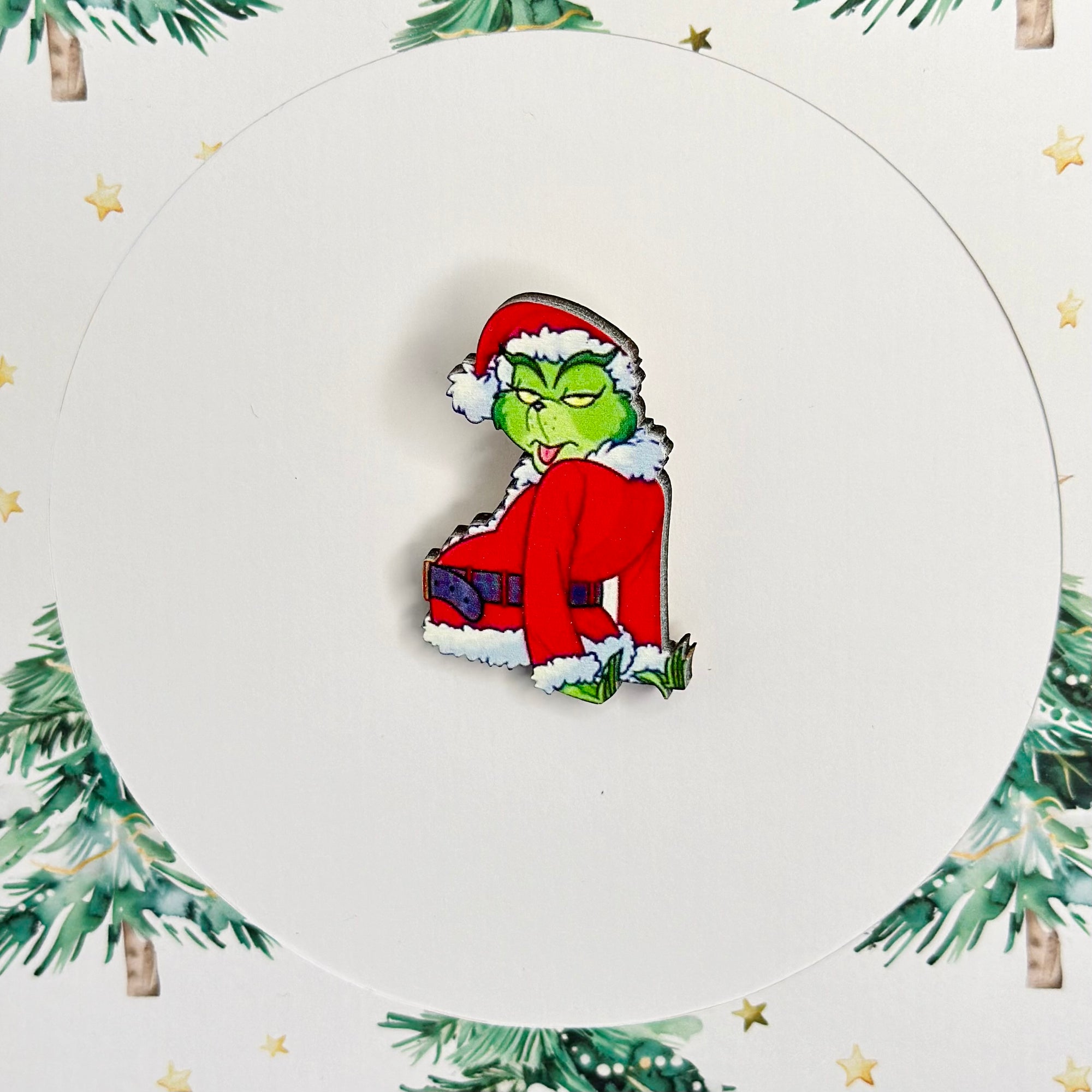 Grinch in Santa's clothes Various standard brooches