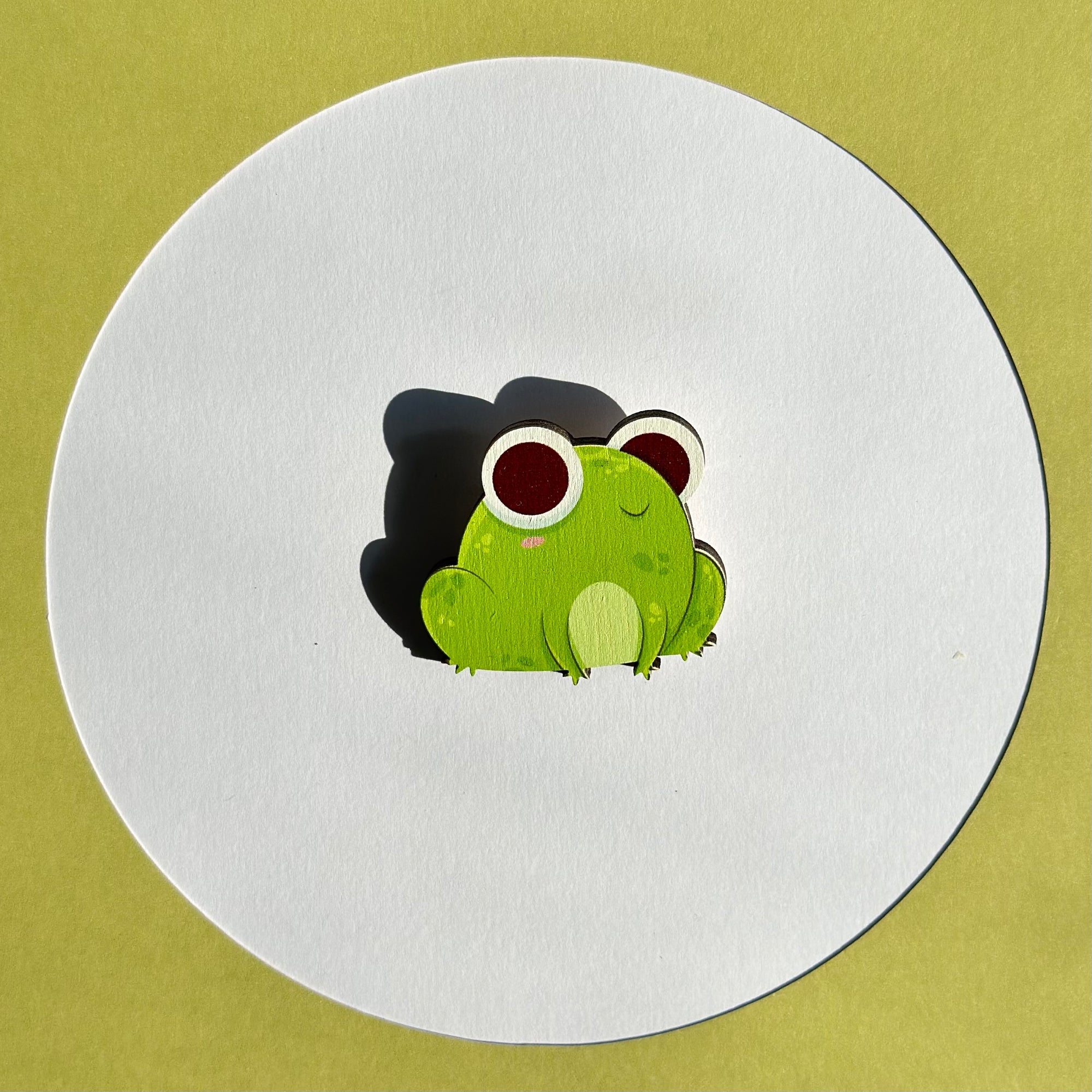 Green Frog Standard Brooch