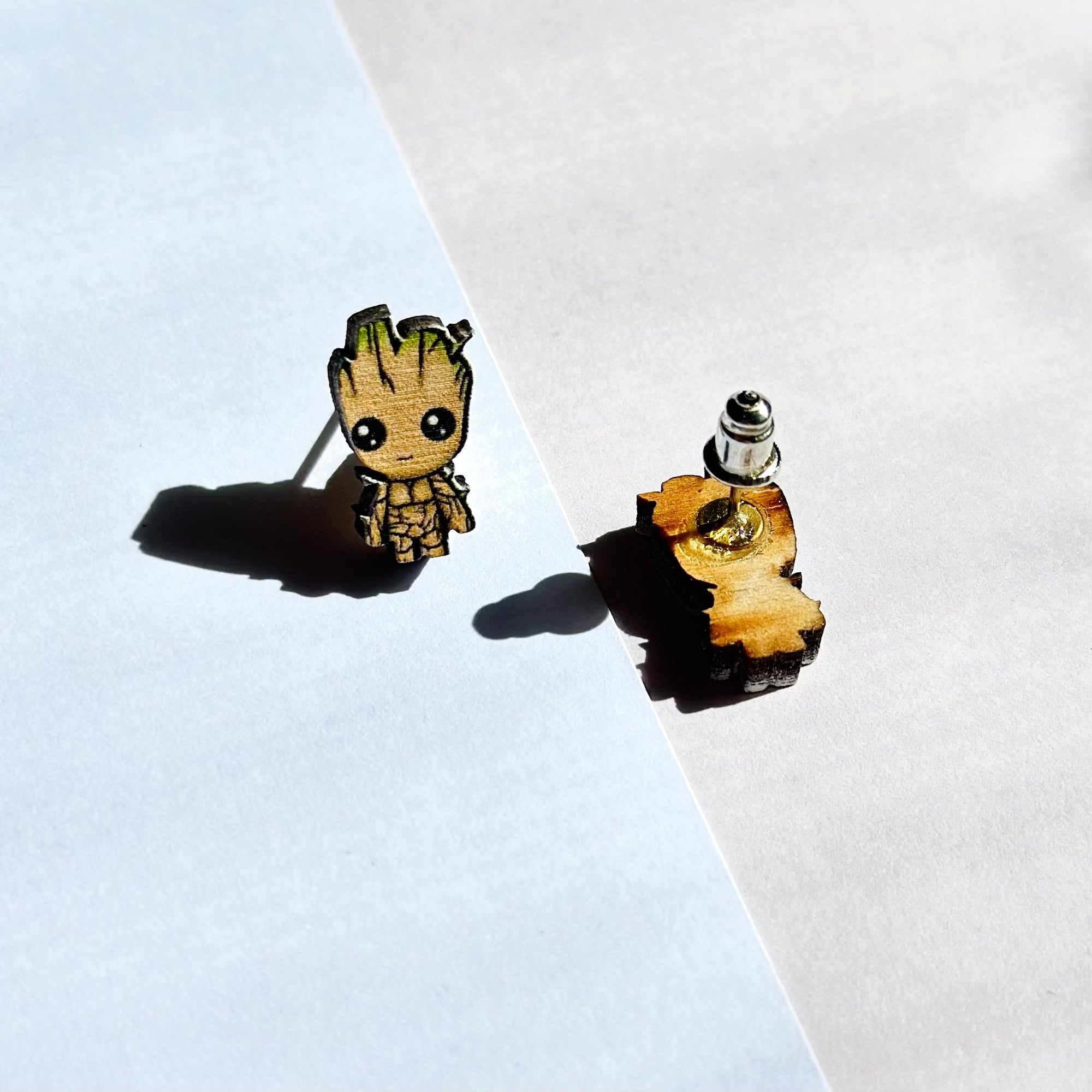 Groot/Groot wooden earring