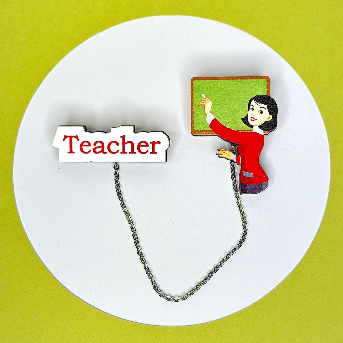 Profession English teacher Accessory brooch