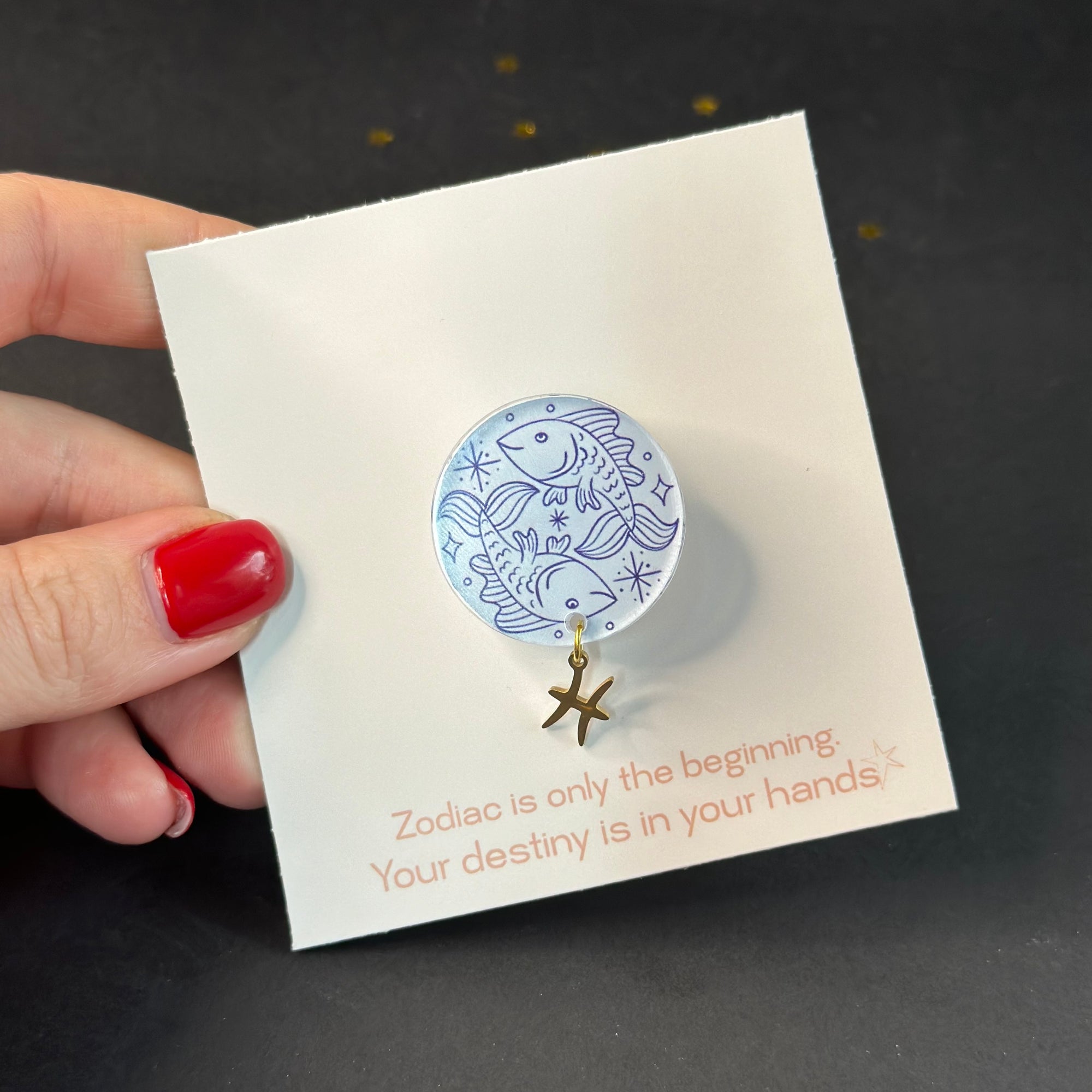 Pisces Zodiac Brooch/Pin