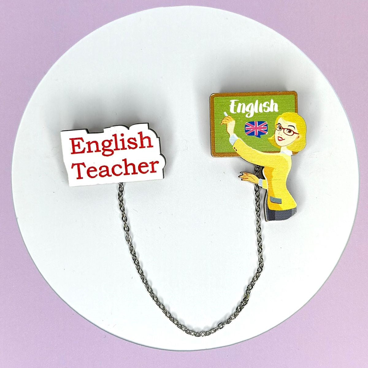 Profession English teacher Accessory brooch