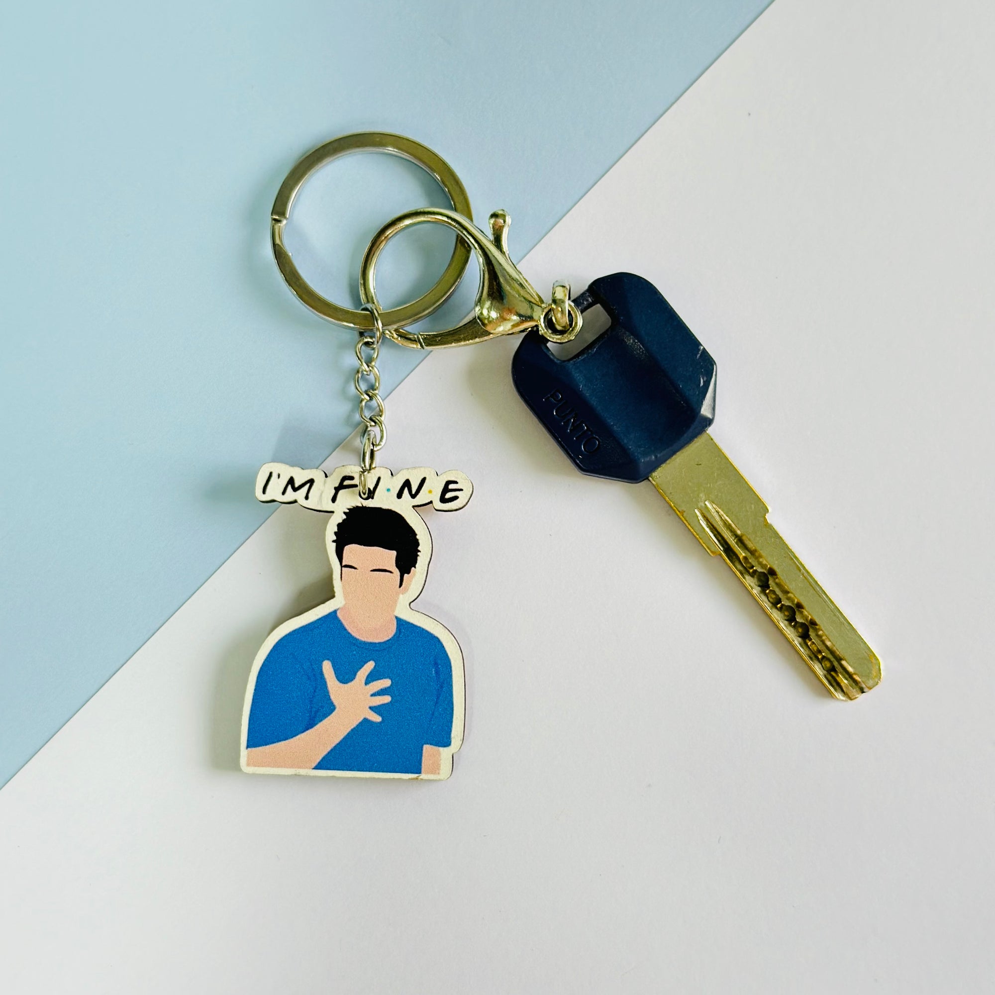 I'm Fine Joey Friends Keychain