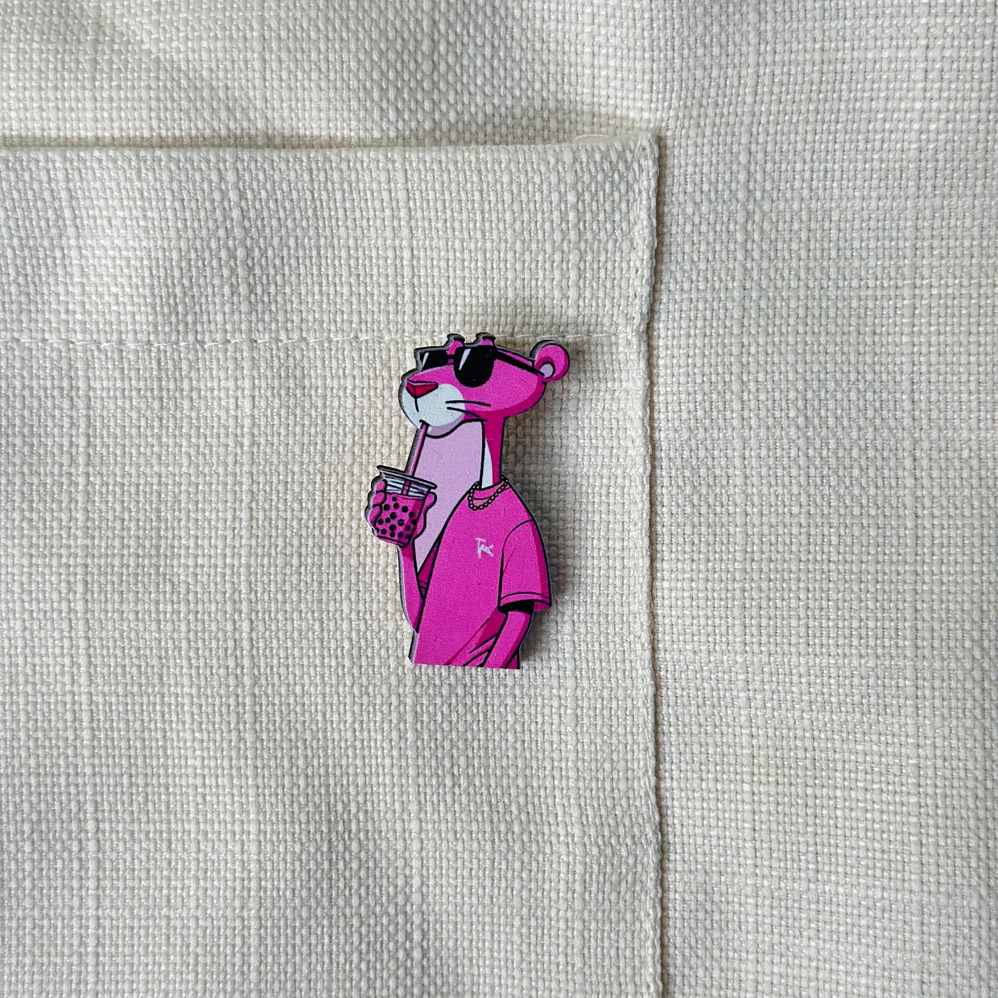 THE PINK PANTER brooch