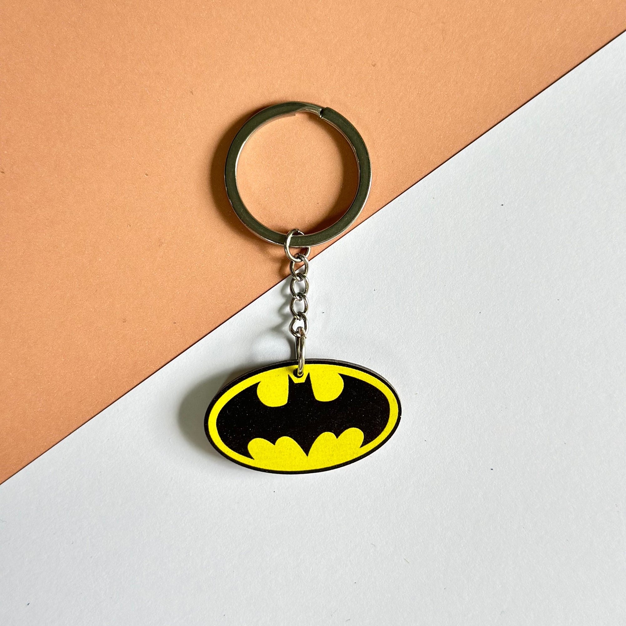 Batman symbol key ring