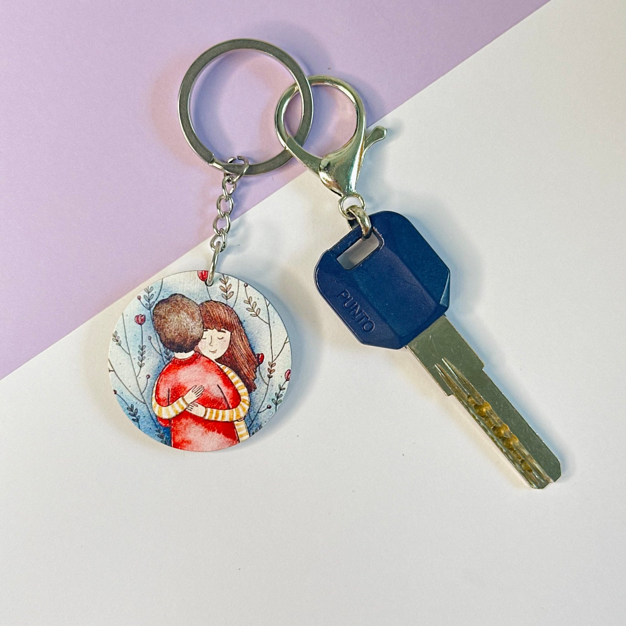 Lovers couple keychain