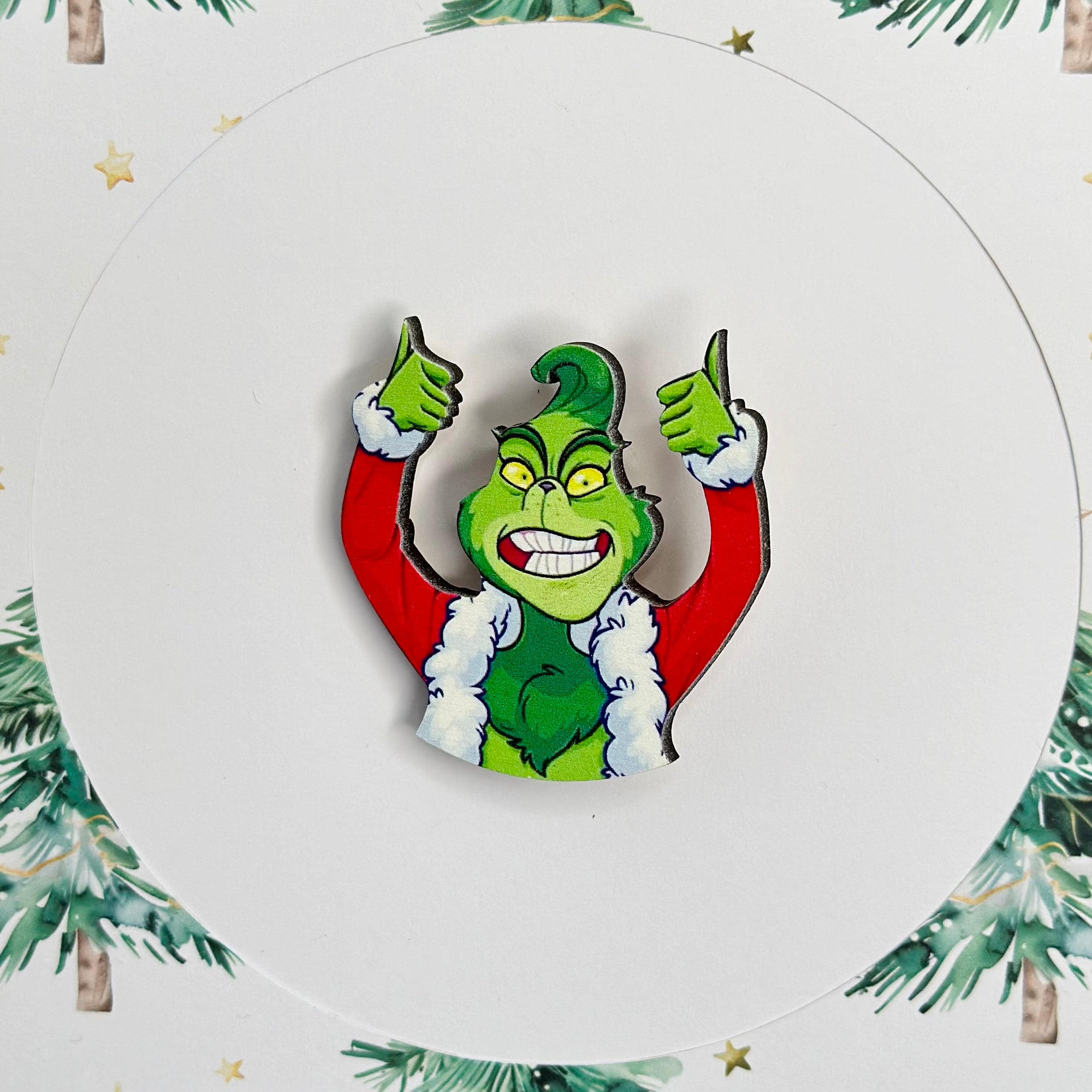 Grinch in Santa's clothes Various standard brooches