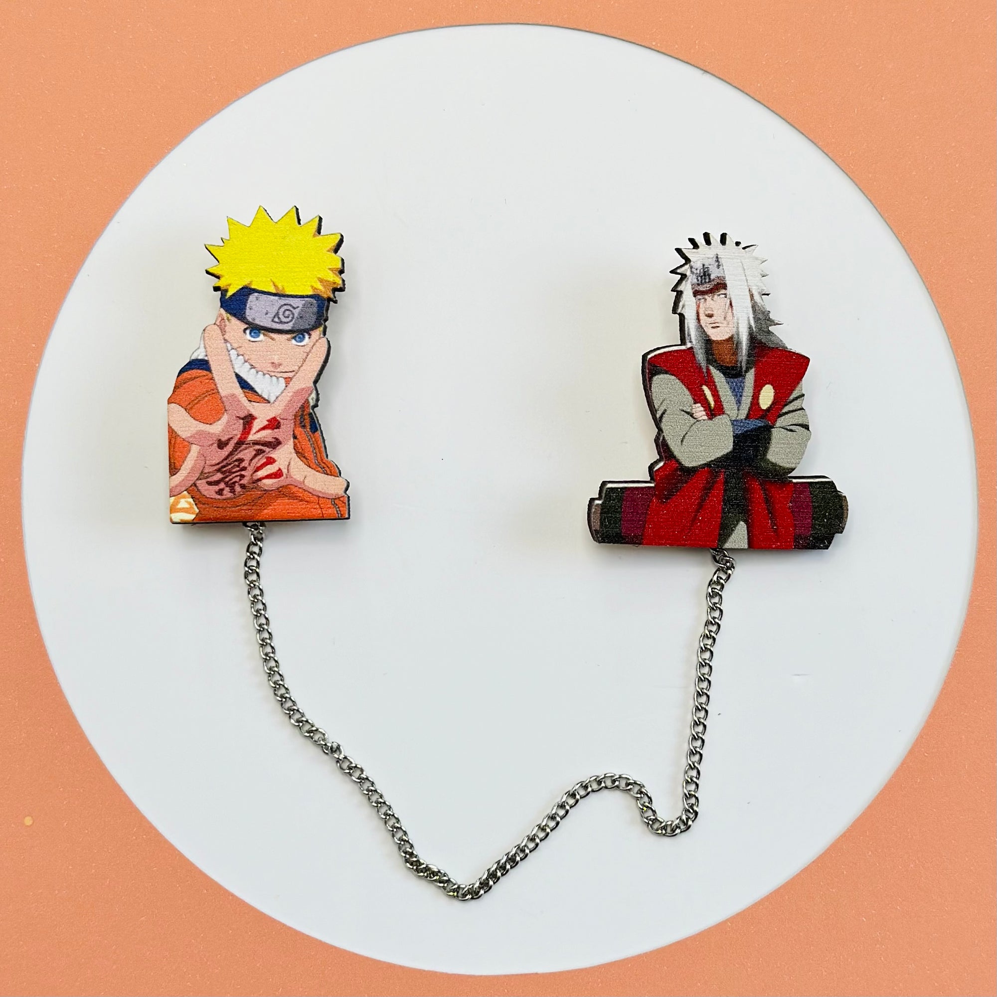 Anime Naruto: Jiraiya&amp;Naruto brooch accessory