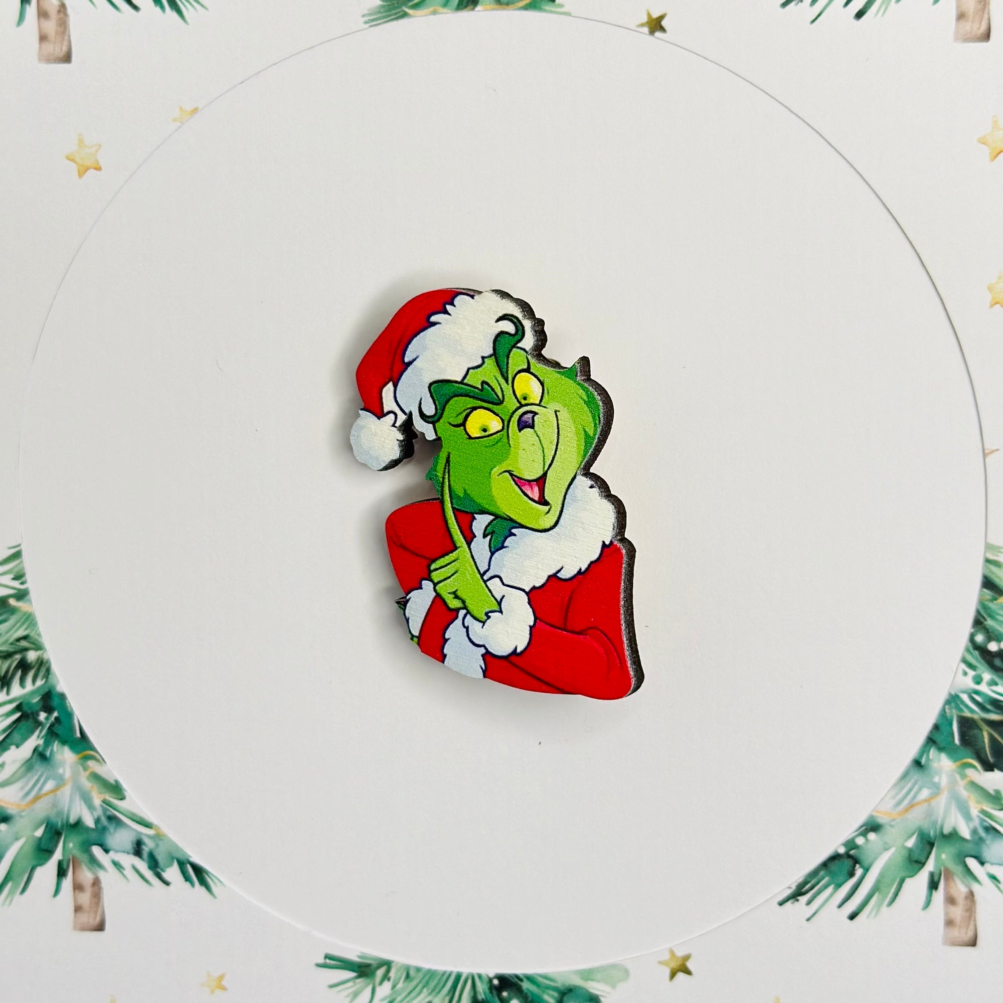 Grinch in Santa's clothes Various standard brooches