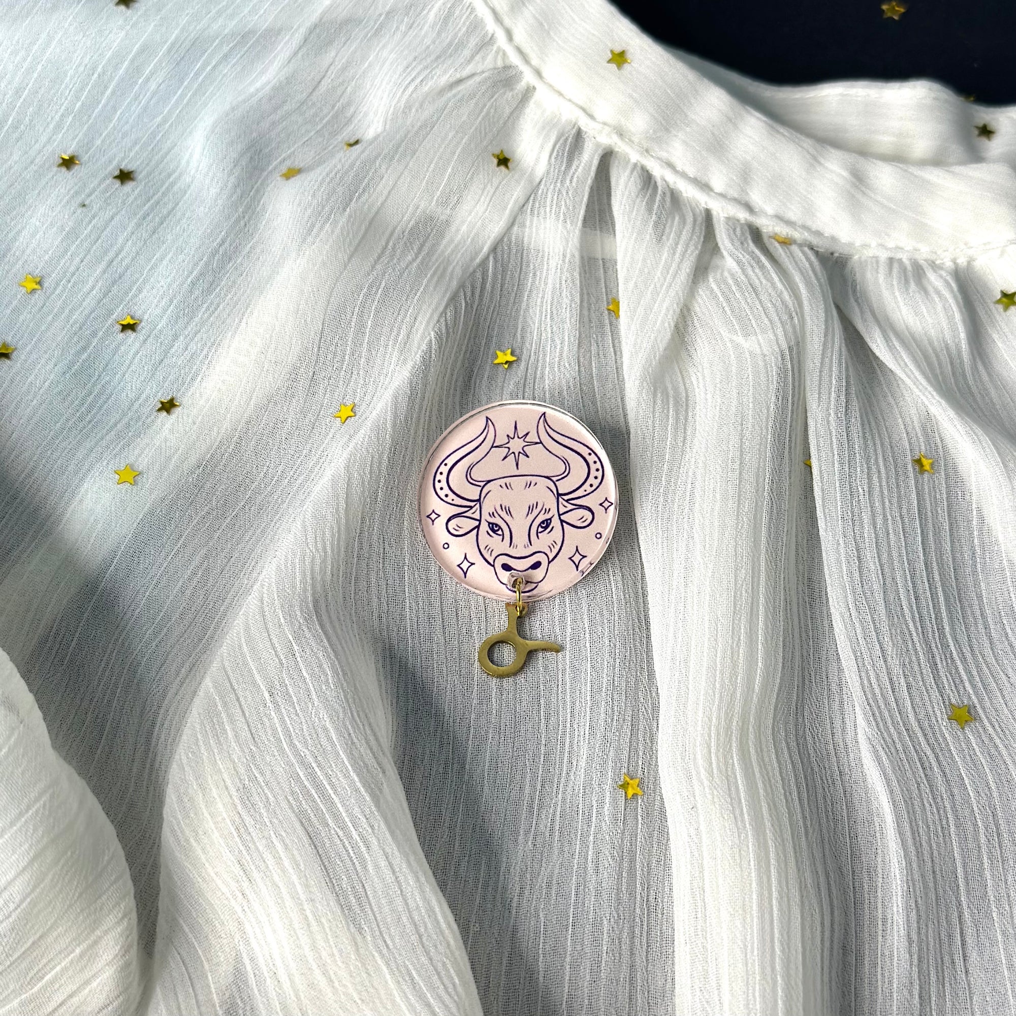 Taurus Zodiac Brooch/Pin