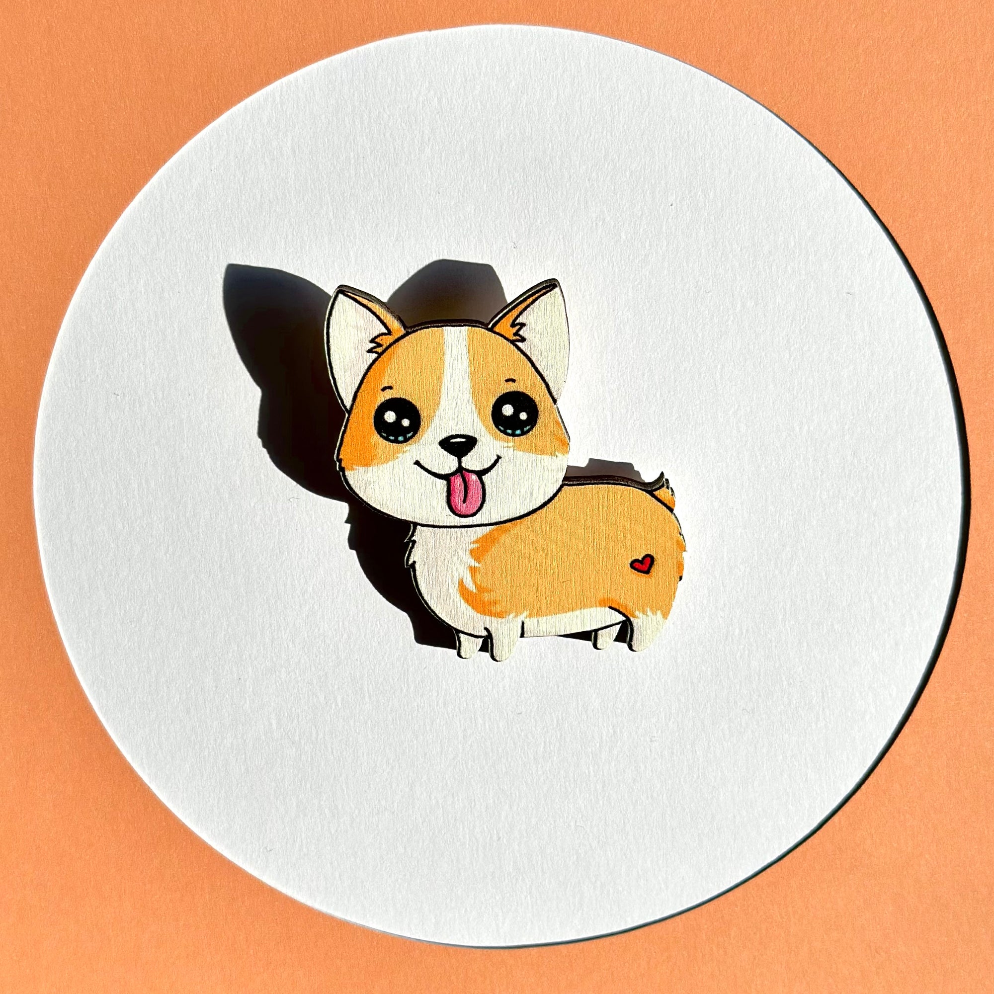 Corgi dog standard brooch