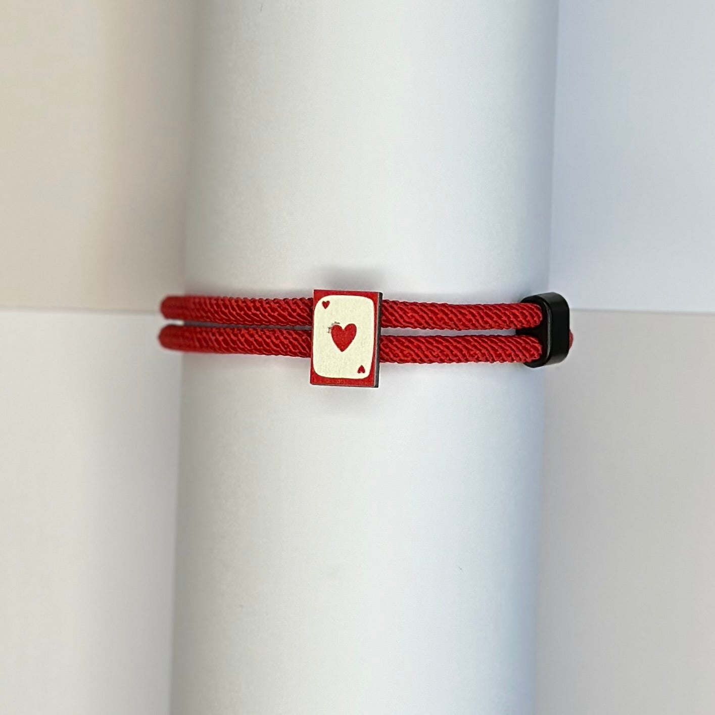 Card heart bracelet