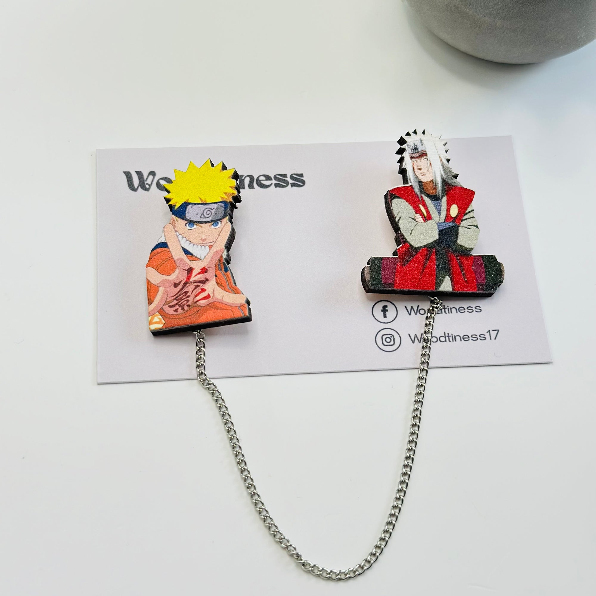 Anime Naruto: Jiraiya&amp;Naruto brooch accessory