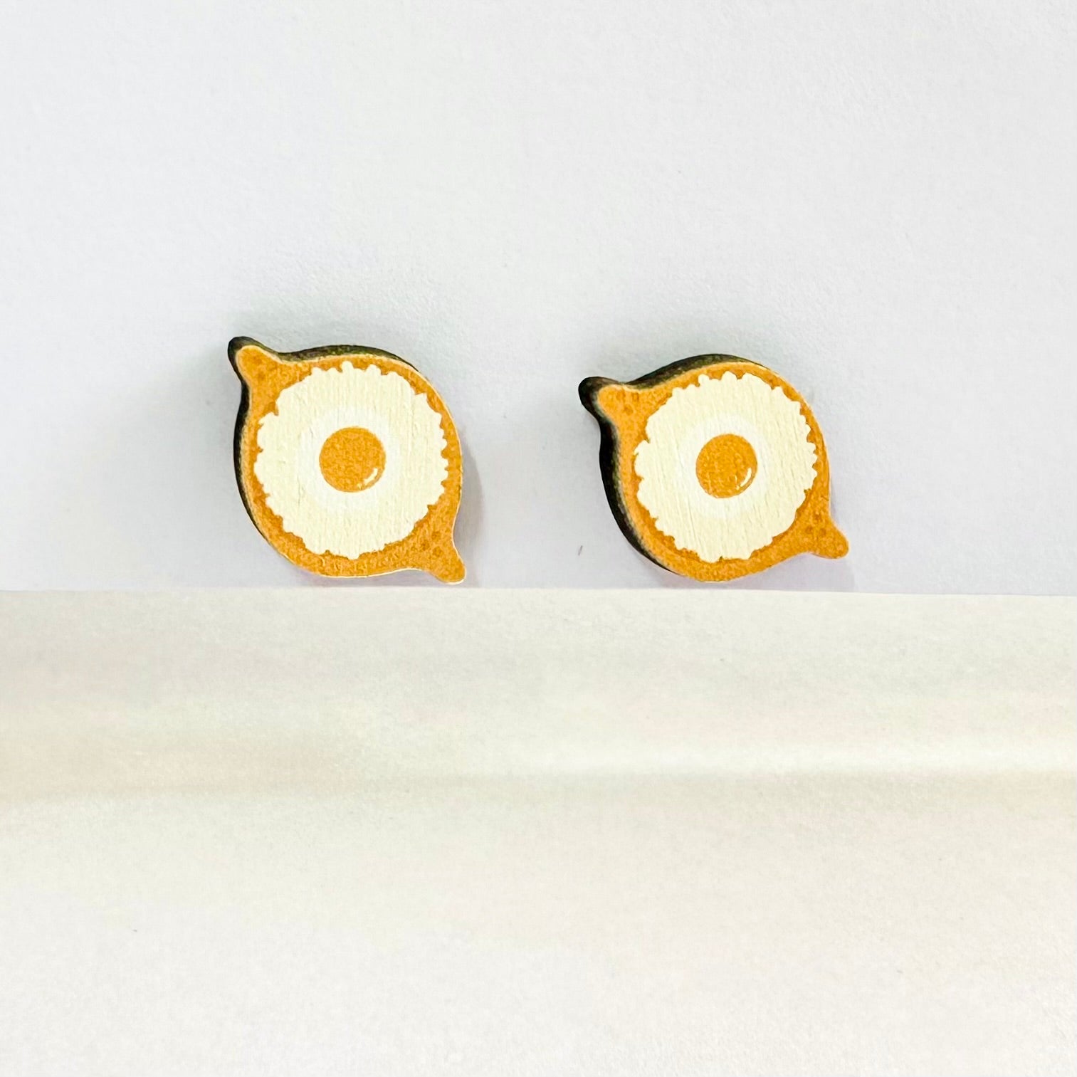 Adjarian khachapuri wooden earring