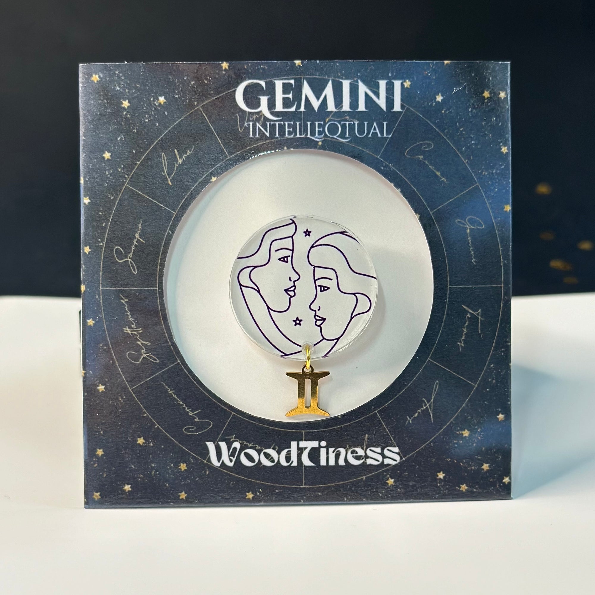 Gemini Zodiac Brooch