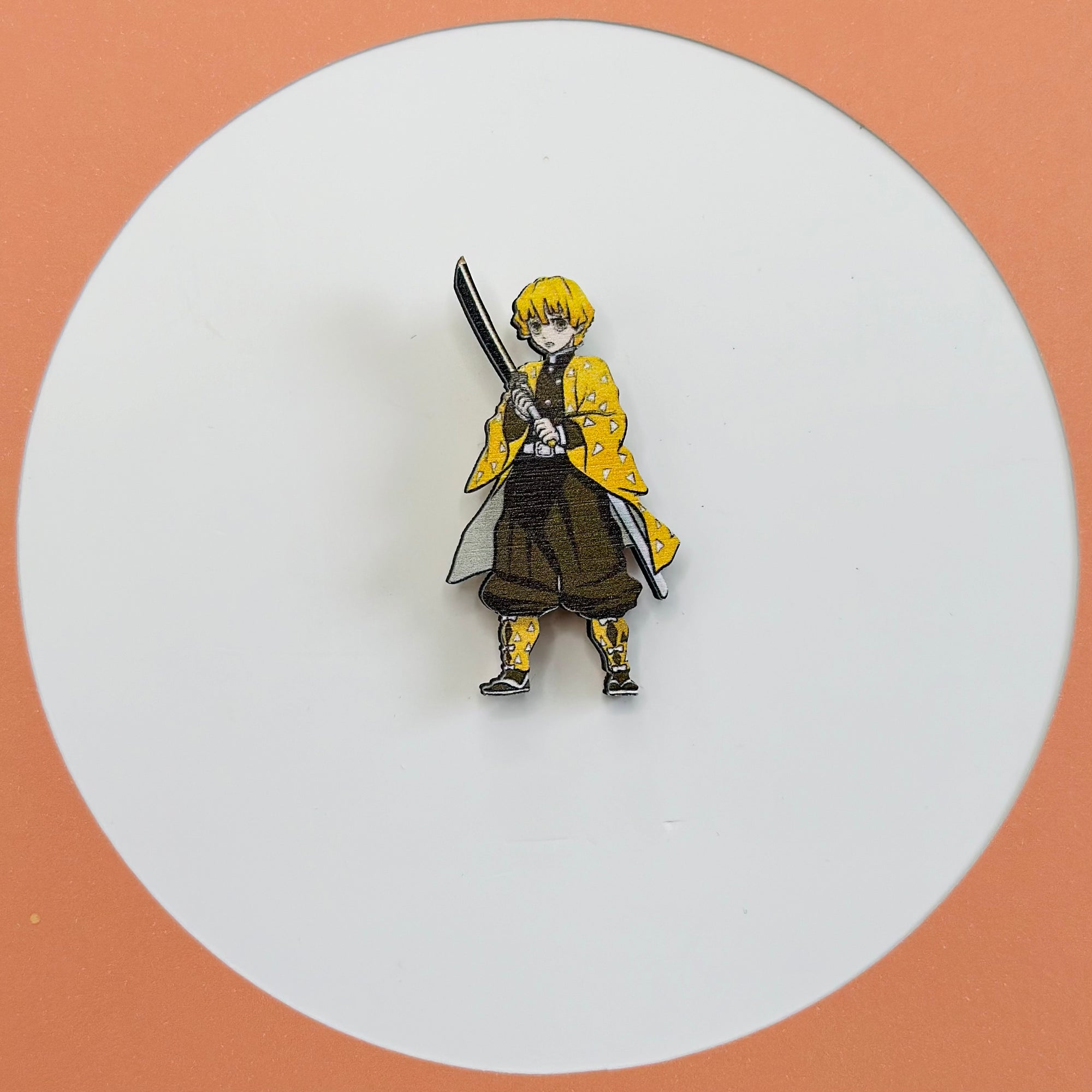 Anime Demon Slayer Zenitsu Brooch Accessory