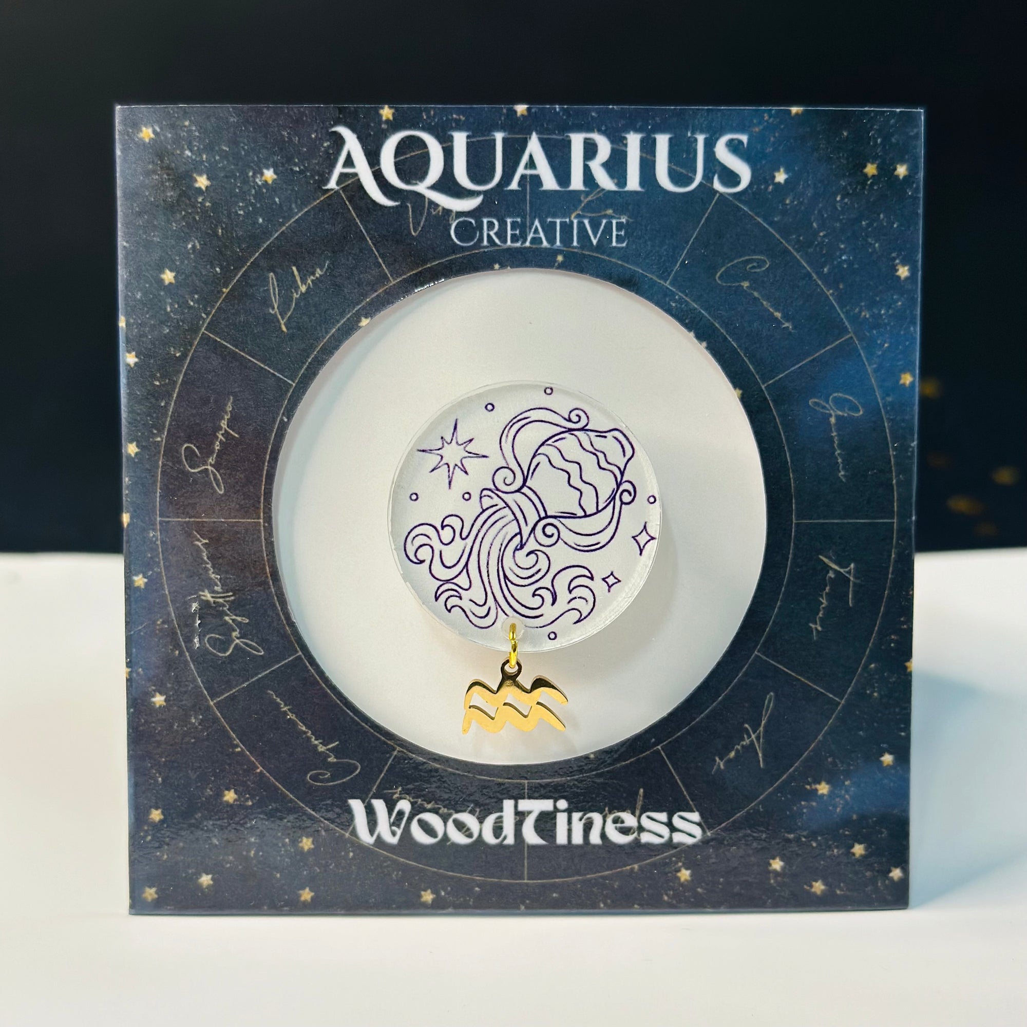 Aquarius Zodiac Brooch/Pin