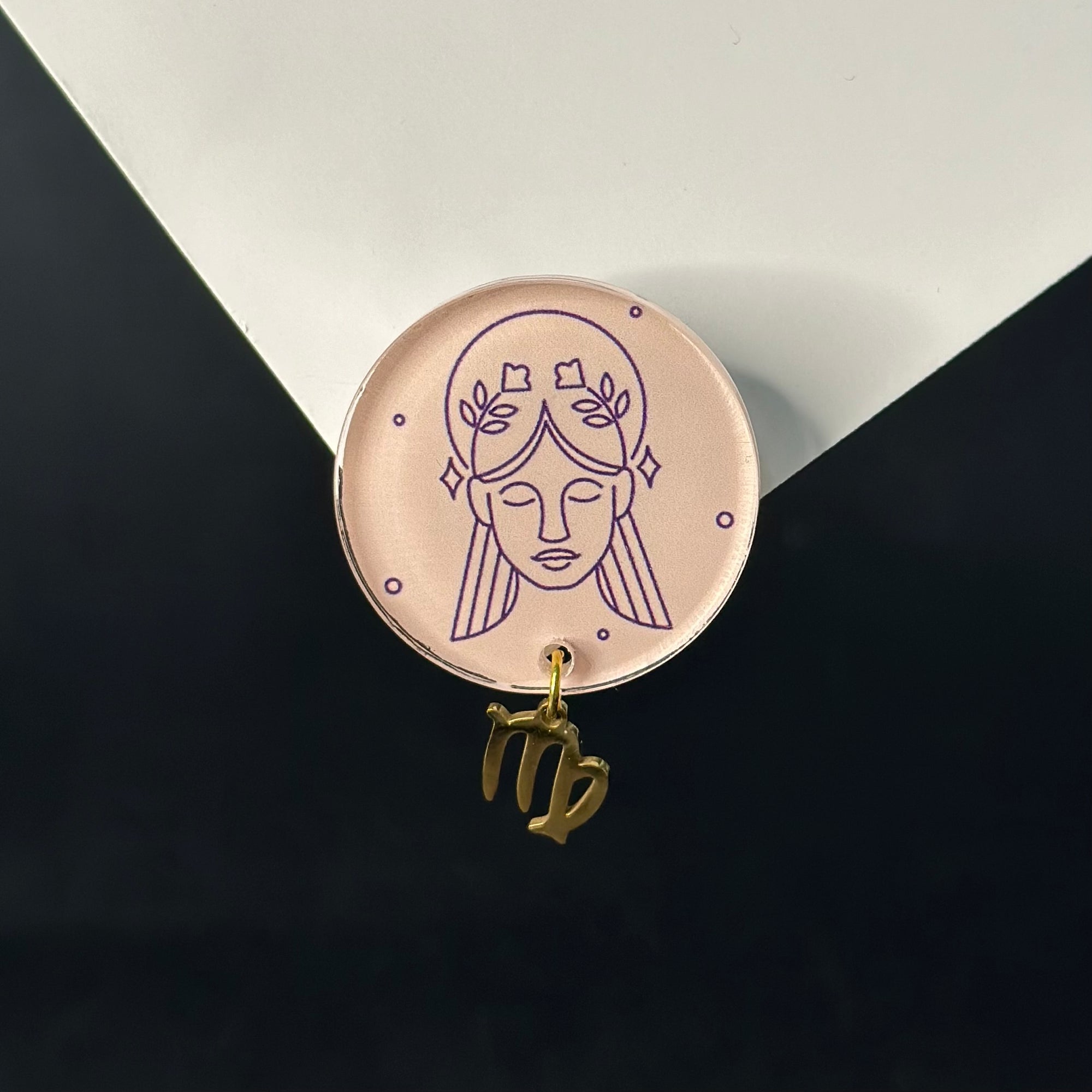 Virgo Zodiac brooch/pin