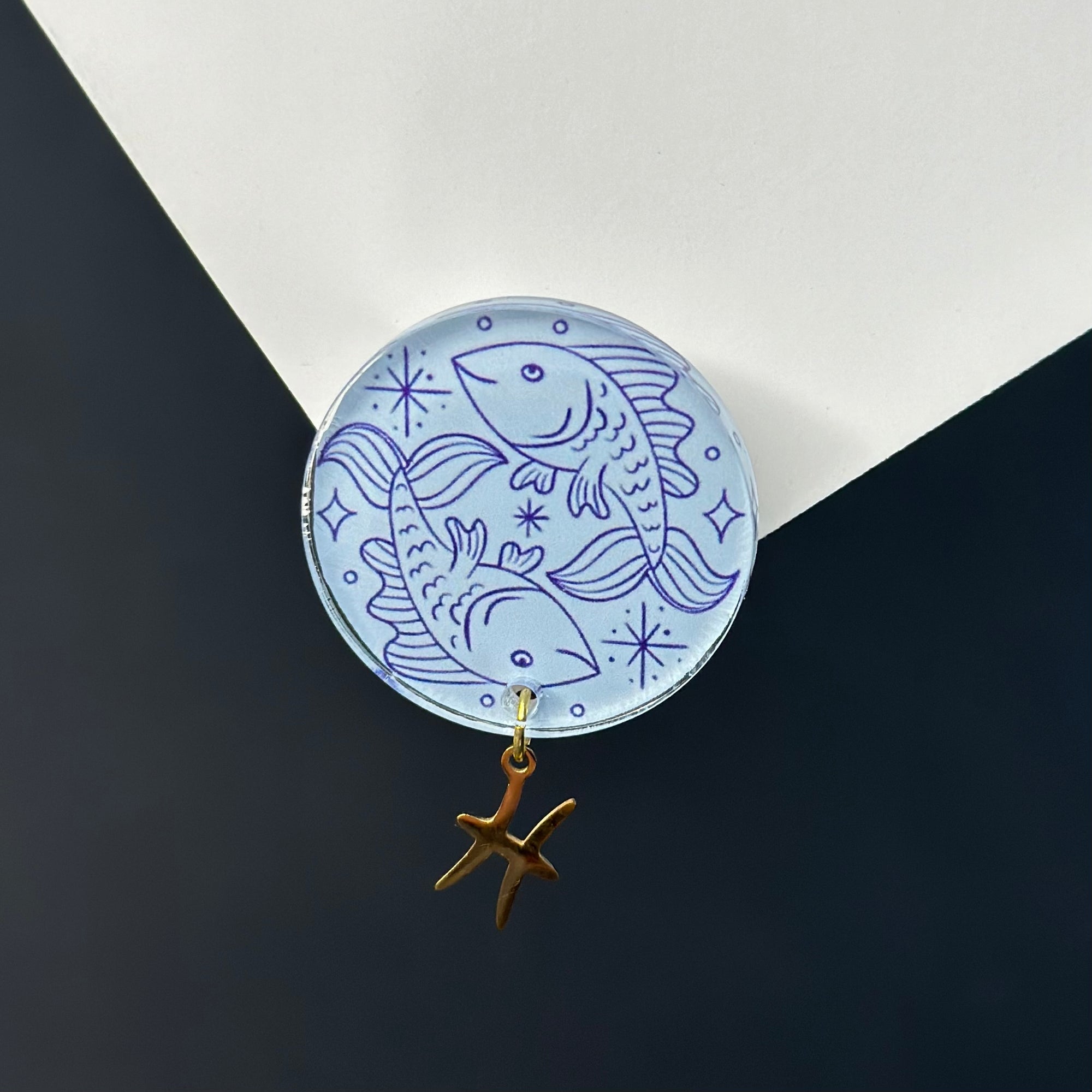 Pisces Zodiac Brooch/Pin