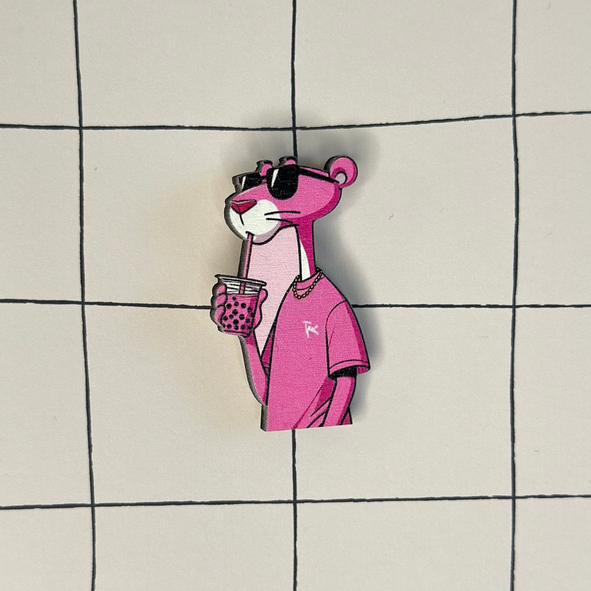 THE PINK PANTER brooch