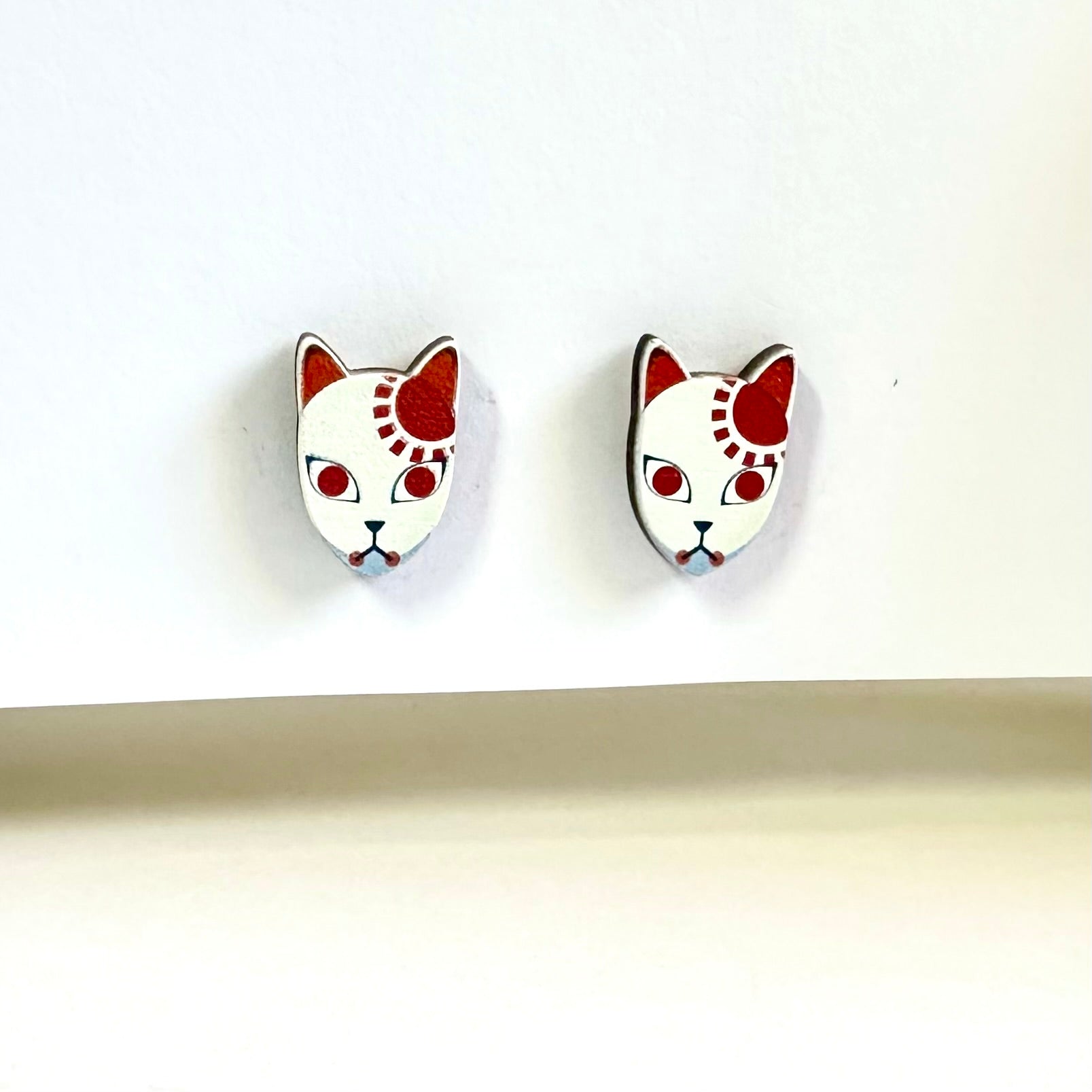 Anime Tanjiro Mask Wooden Earring