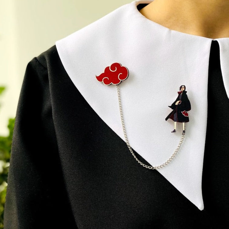 Anime Naruto: Itachi Akatsuki Brooch Accessory