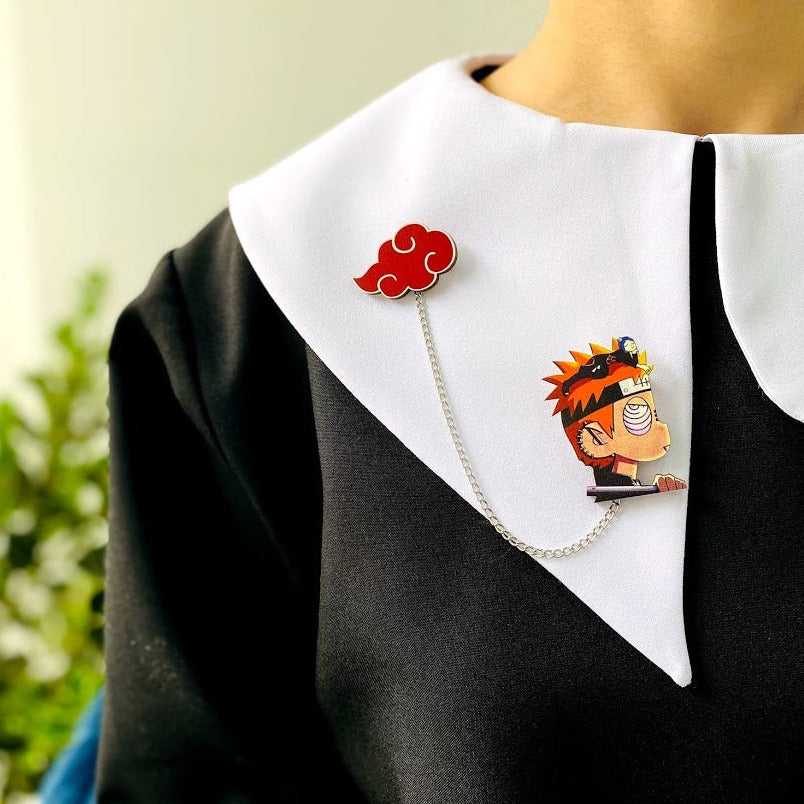 Anime Naruto: Pein Akatsuki Brooch Accessory