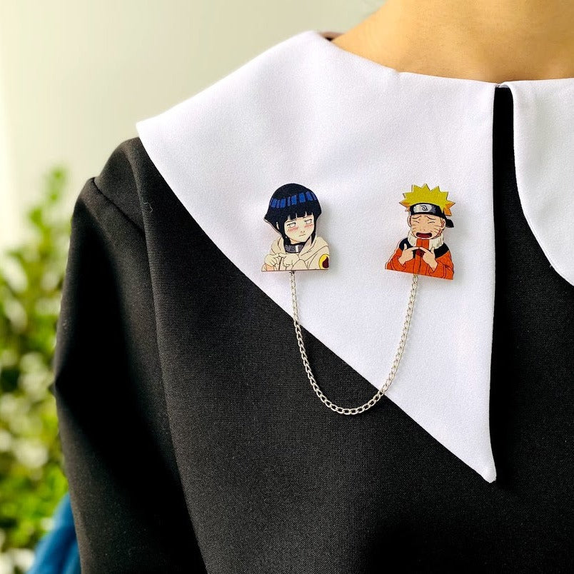 Anime Naruto &amp; Hinata Brooch Accessory