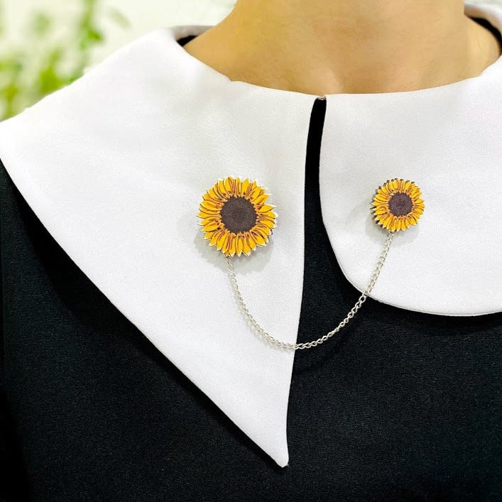 Sunflowers brooch