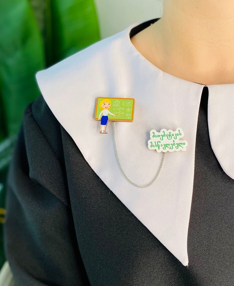 Profession Math Teacher Accessory Brooch