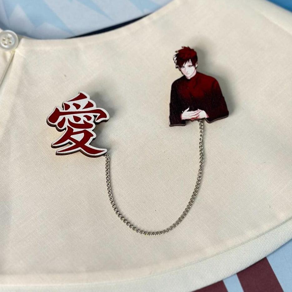 Anime Naruto: Gaara brooch accessory