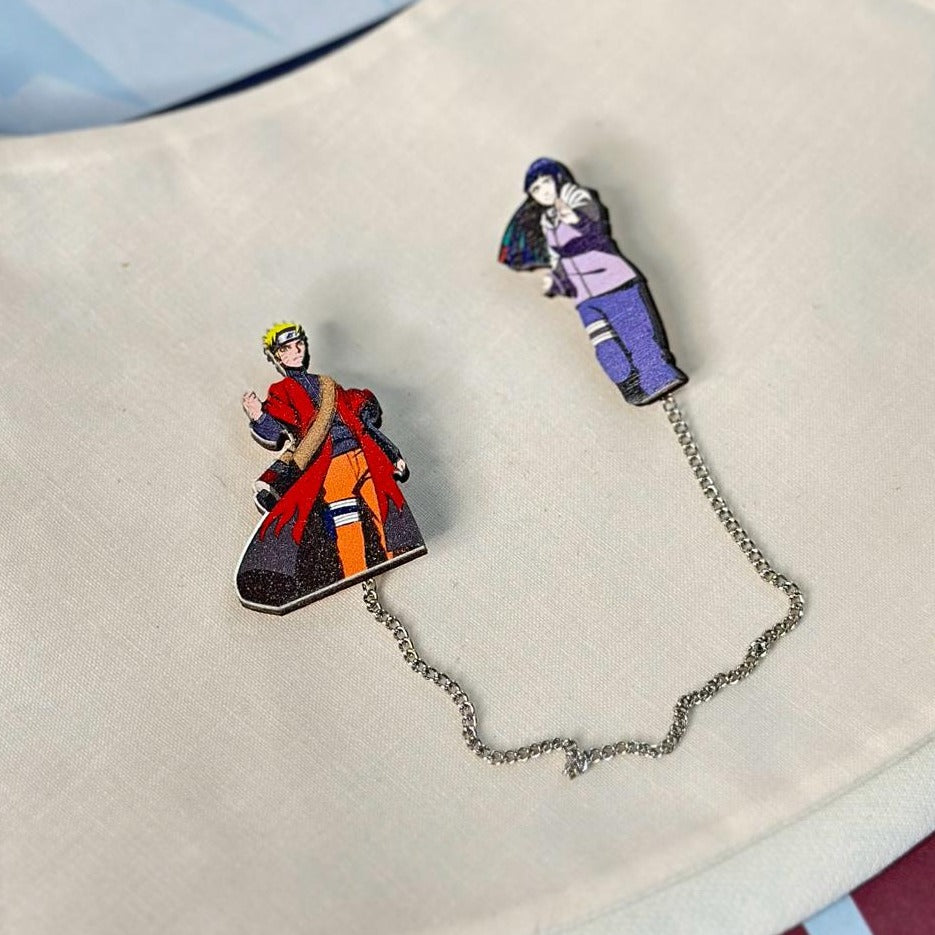 Anime Naruto &amp; Hinata Brooch Accessory