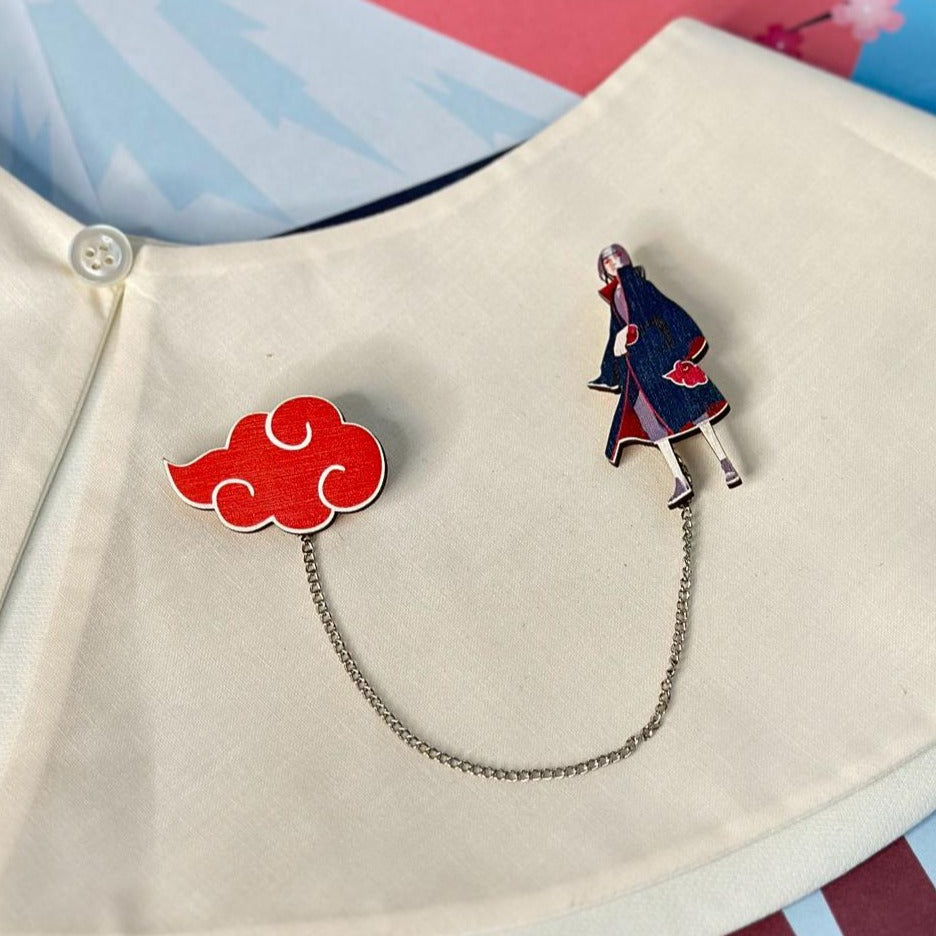 Anime Naruto: Itachi Akatsuki Brooch Accessory