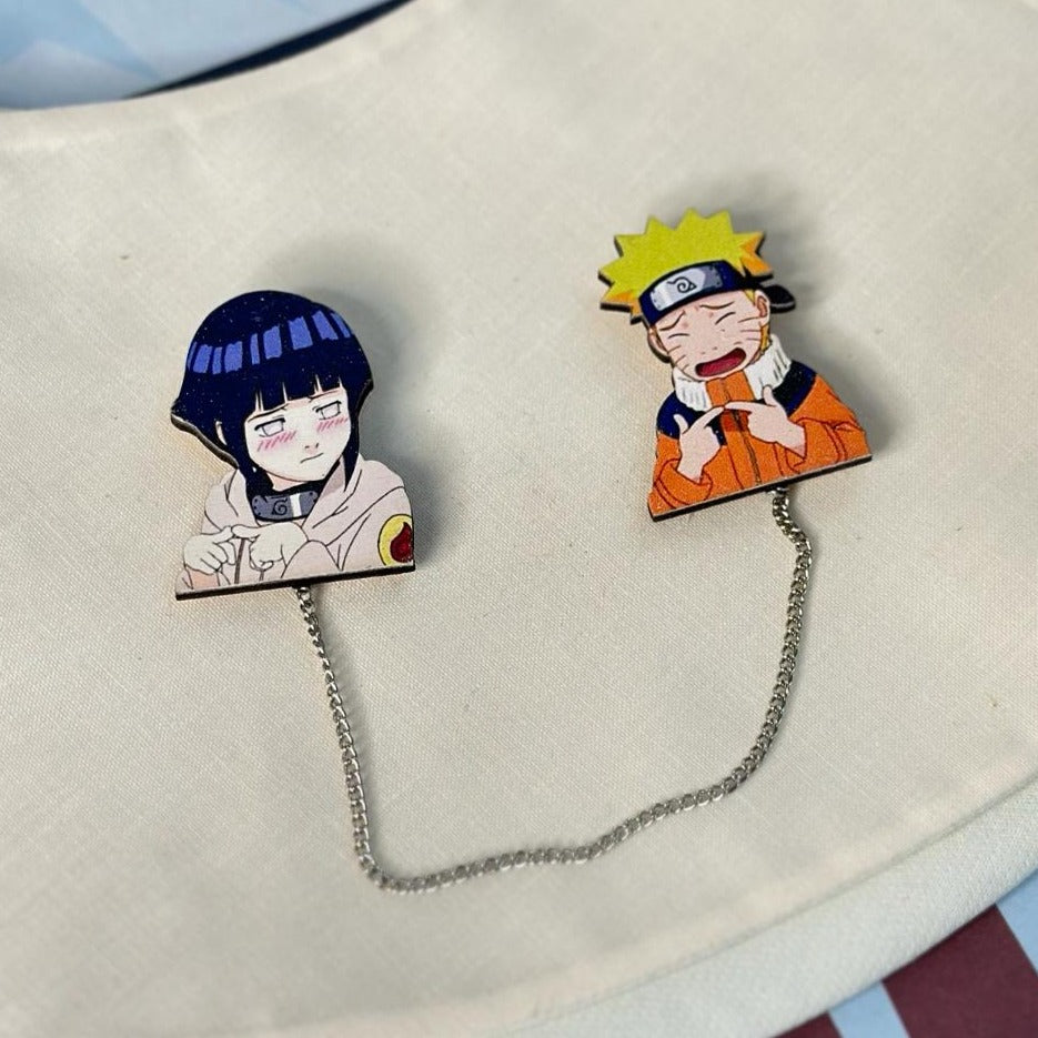 Anime Naruto &amp; Hinata Brooch Accessory