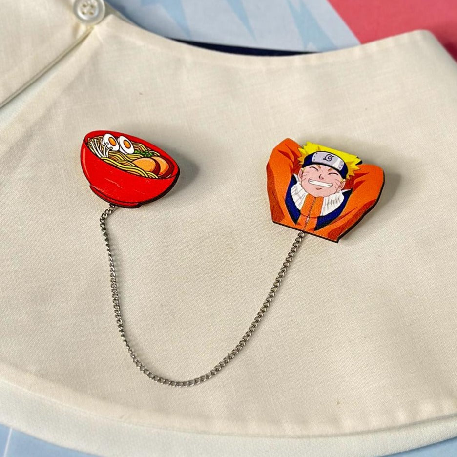 Anime Naruto &amp; Ramen Brooch Accessory