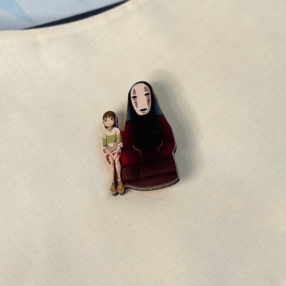 ანიმე Spirited Away: Kaonashi (მოჩვენება) გულსაბნევი აქსესუარი