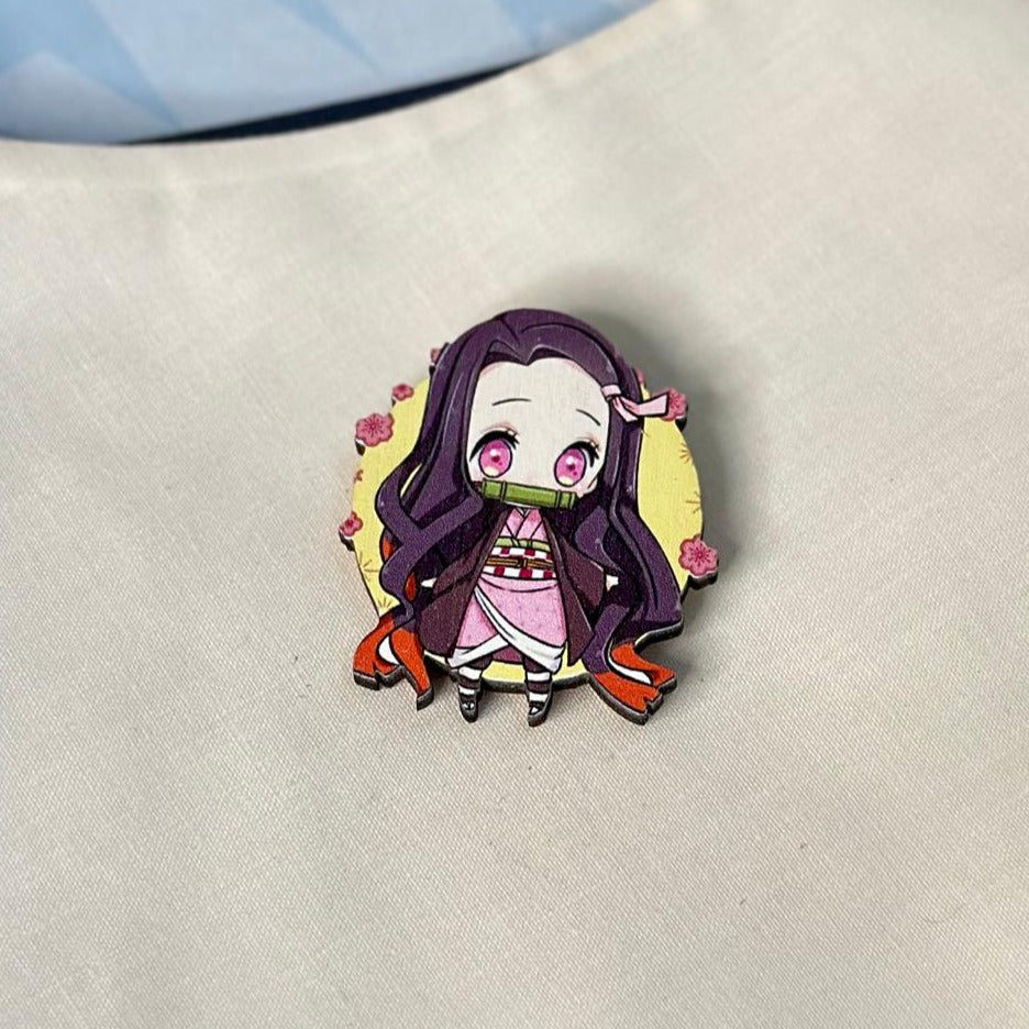 Anime Demon Slayer Nezuko Brooch Accessory