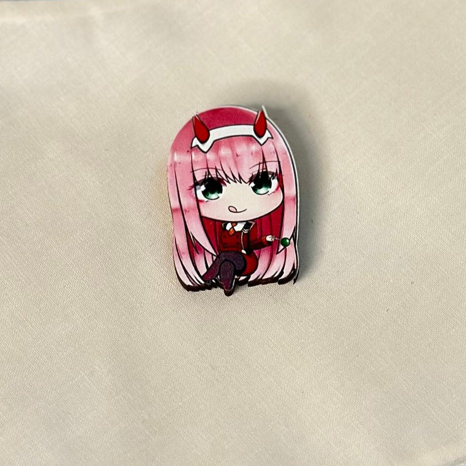 Anime Darling in the Franxx: Zero Two Brooch Accessory