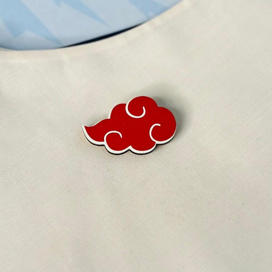 Anime Naruto: Akatsuki Cloud Brooch Accessory