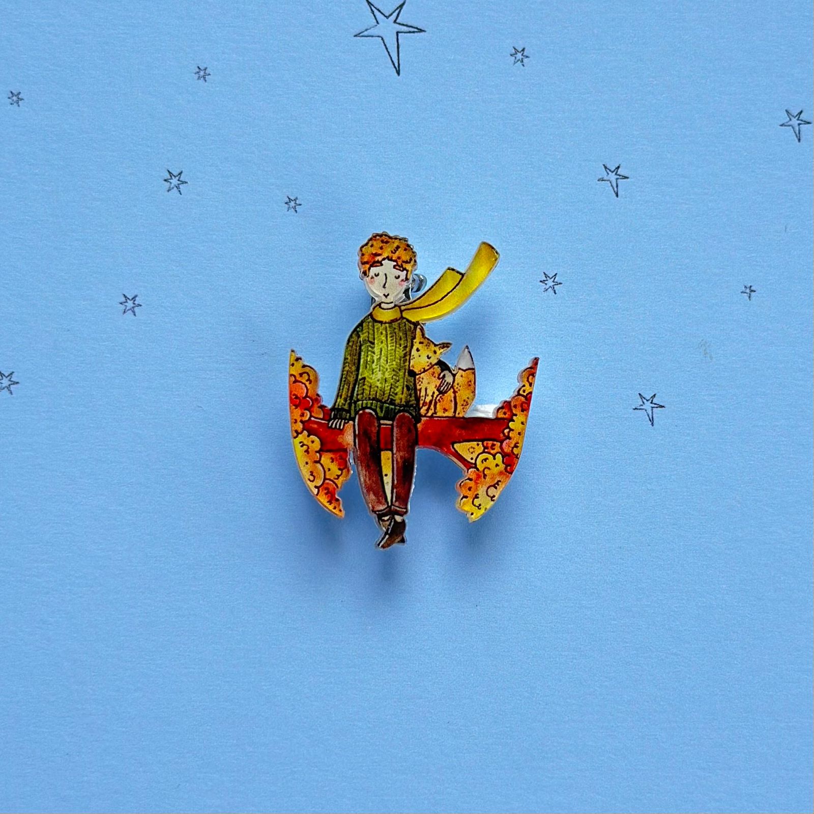 The Little Prince: Organic Glass Brooch