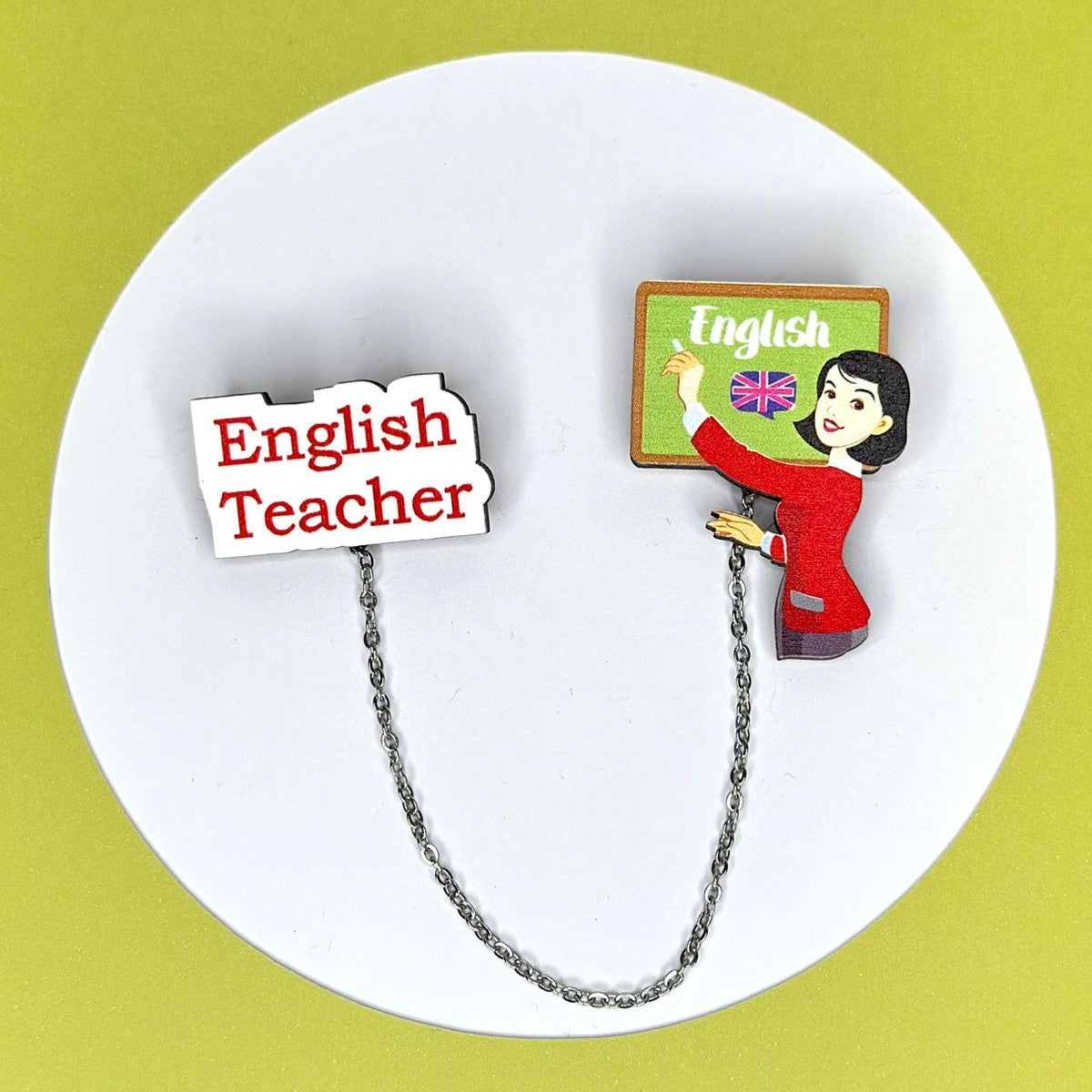 Profession English teacher Accessory brooch